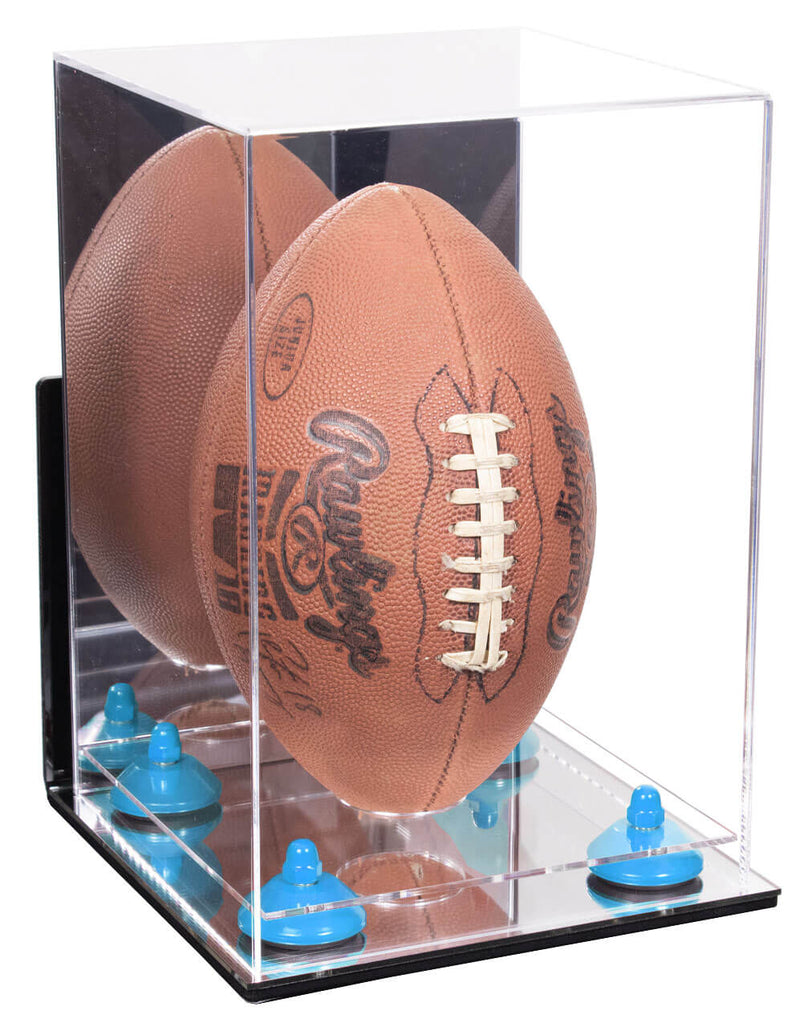 Full-Size Football Display Case Vertical - Mirror Wall Mount (B42/A060)