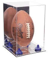 Full-Size Football Display Case Vertical - Mirror No Wall Mounts (B42/A060)