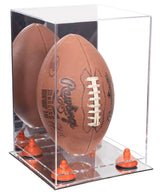 Full-Size Football Display Case Vertical - Mirror No Wall Mounts (B42/A060)