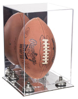 Full-Size Football Display Case Vertical - Mirror No Wall Mounts (B42/A060)