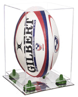 Acrylic Rugby Ball Display Case Vertical - Clear (A060/B42)