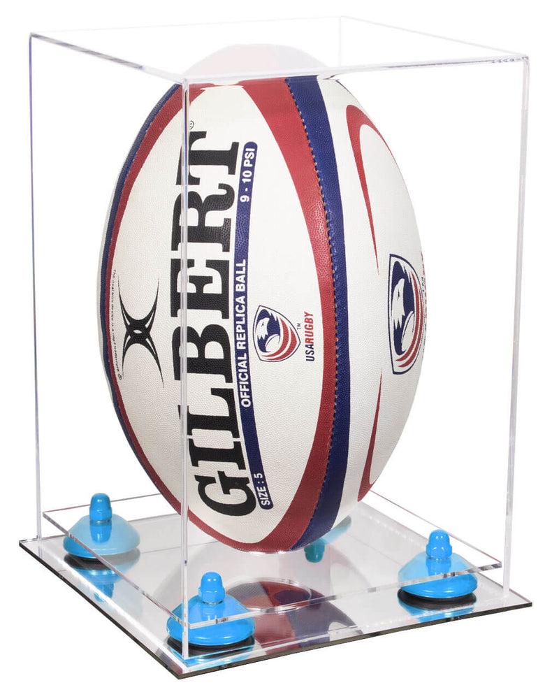 Acrylic Rugby Ball Display Case Vertical - Clear (A060/B42)