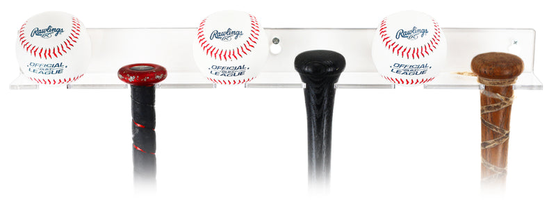 Acrylic Baseball Bat Wall Mounts Brackets – Clear, Baseball Bat Hanger