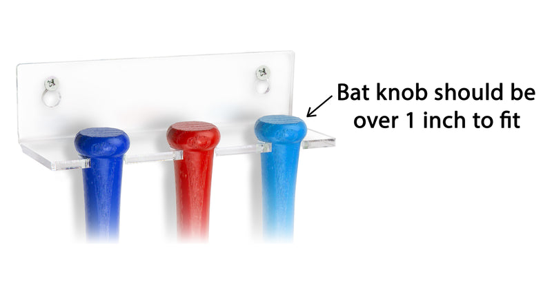 Acrylic Mini Baseball Bat Vertical Wall Mount Bracket A066/SH026