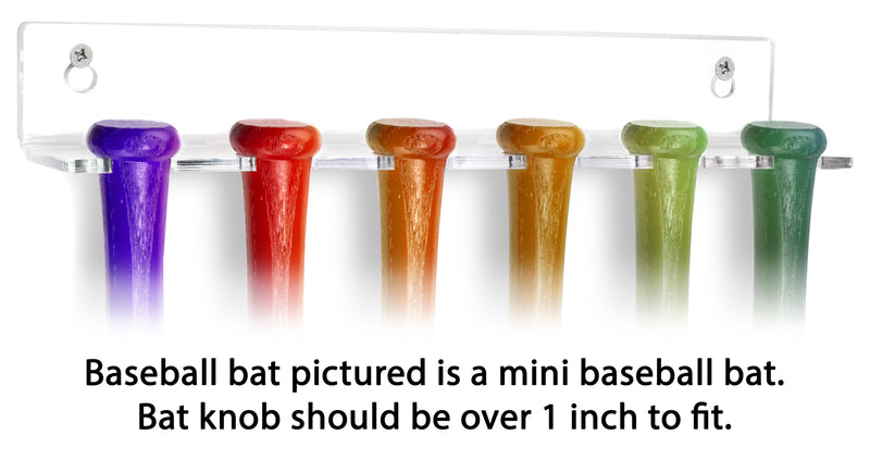 Acrylic Mini Baseball Bat Vertical Wall Mount Bracket A066/SH026