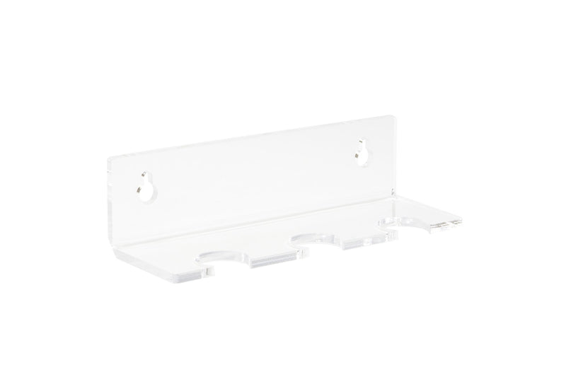 Clear Wall Mounted Floating Shelf for 3 Badminton Racquets