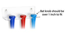 Acrylic vertical wall mount bracket for displaying mini baseball bats