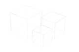Deluxe Acrylic Cube Display Nesting Risers Set of Three - 3" cubes, 4" cubes and 5" cubes, Display Case, Better Display Cases, Better Display Cases - Better Display Cases