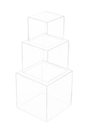 Deluxe Acrylic Cube Display Nesting Risers Set of Three - 3" cubes, 4" cubes and 5" cubes, Display Case, Better Display Cases, Better Display Cases - Better Display Cases
