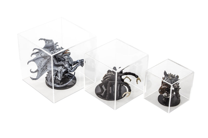 Deluxe Acrylic Cube Display Nesting Risers Set of Three - 3" cubes, 4" cubes and 5" cubes, Display Case, Better Display Cases, Better Display Cases - Better Display Cases