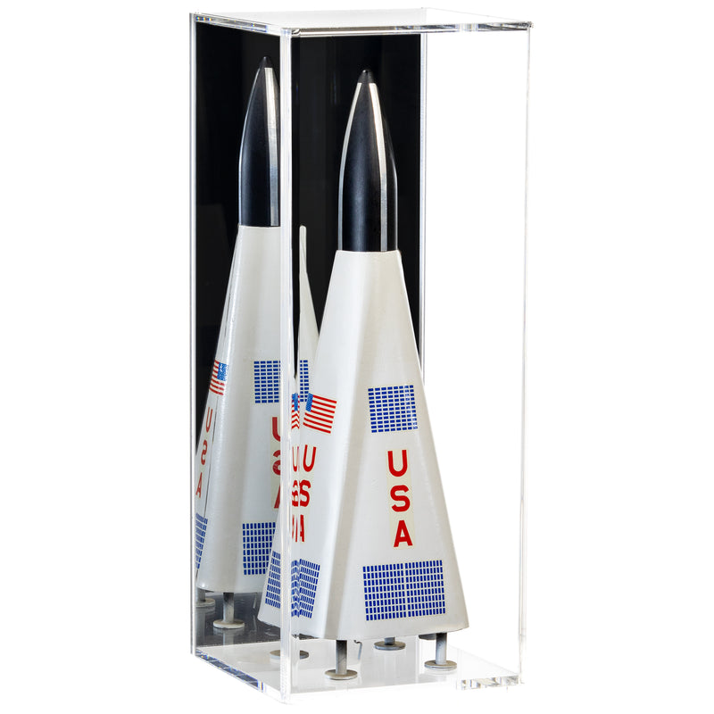 Mirror Back Model Rocket Display Case