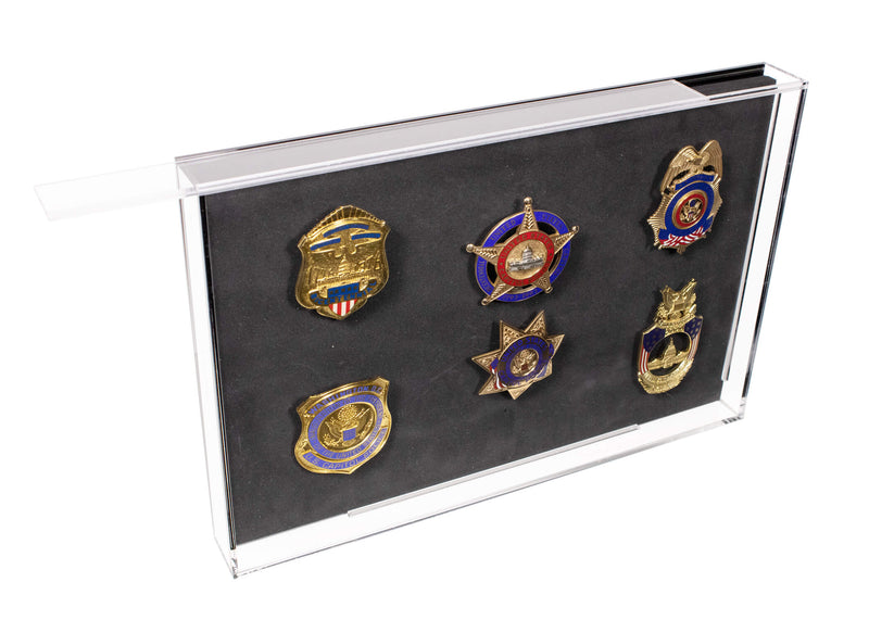 Military Pin Display Case Cabinet wall Shadow Box for Medal Display