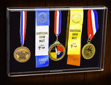 Medal Award, Badges or Pins Collector's Display Case