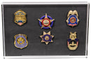 Wall mounted acrylic military medal holder for displaying service decorations