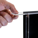 Collectible lapel pin display case with black foam backing for organized collections