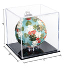 Square Acrylic Ornament Display Case with Black Display Base