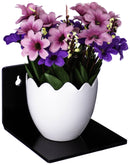 Black Flower Wall Mounted Floating Shelf 