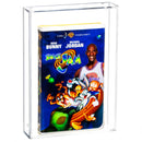 Clear acrylic display case for collectible DVD, VHS tape, or video game