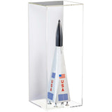 White Back Model  Rocket Display Case