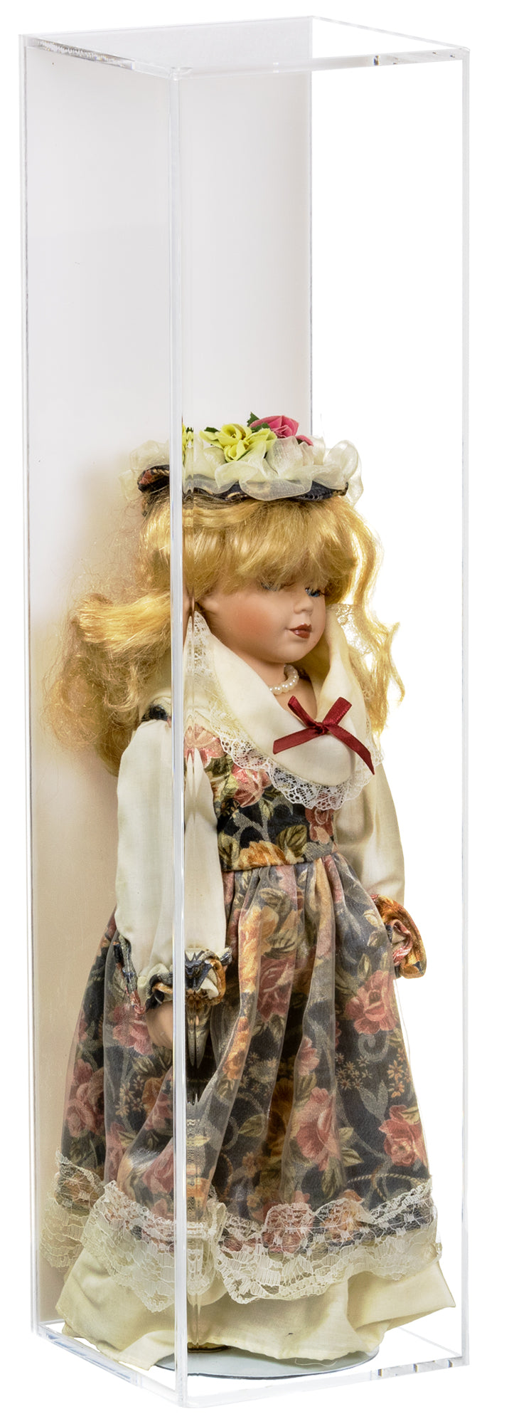  Doll Display Case With White Back