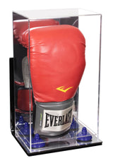 Full Size Boxing Glove Vertical Display Case with Mirror Back