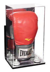 Full Size Boxing Glove Vertical Display Case with Mirror Back