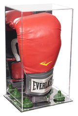 Full Size Boxing Glove Vertical Display Case with Mirror Back