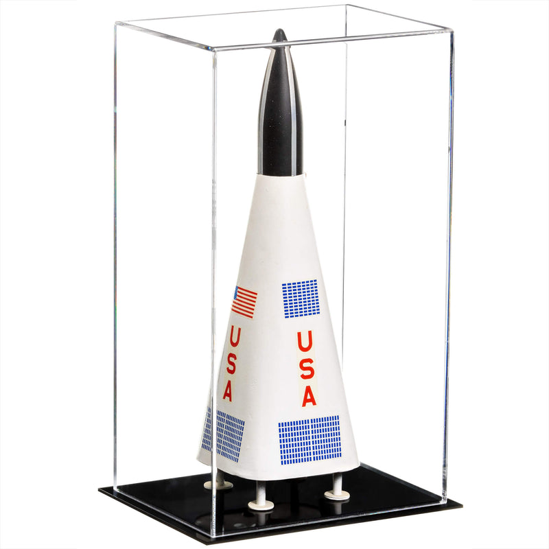Clear Black Double Sheet Rocket Model  Rocket Display Case