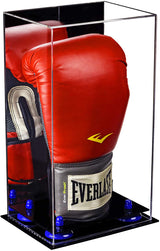 Full Size Boxing Glove Vertical Display Case with Mirror Back