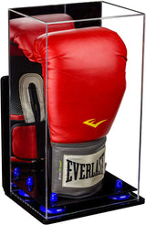 Full Size Boxing Glove Vertical Display Case with Mirror Back