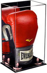 Full Size Boxing Glove Vertical Display Case with Mirror Back