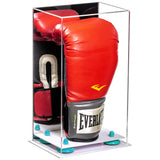 Full Size Boxing Glove Vertical Display Case with Mirror Back