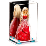 Doll Display Case - Blue Risers-Mirror-Back