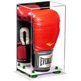 Full Size Boxing Glove Vertical Display Case with Mirror Back