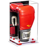 Full Size Boxing Glove Vertical Display Case with Mirror Back