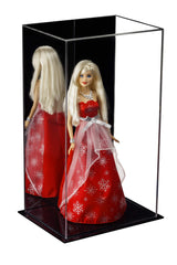  Mirror Back Black Base Doll Display Case