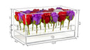 Clear acrylic flower display case for wedding and home decor