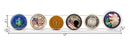 Acrylic challenge coin display shelf mounted on wall