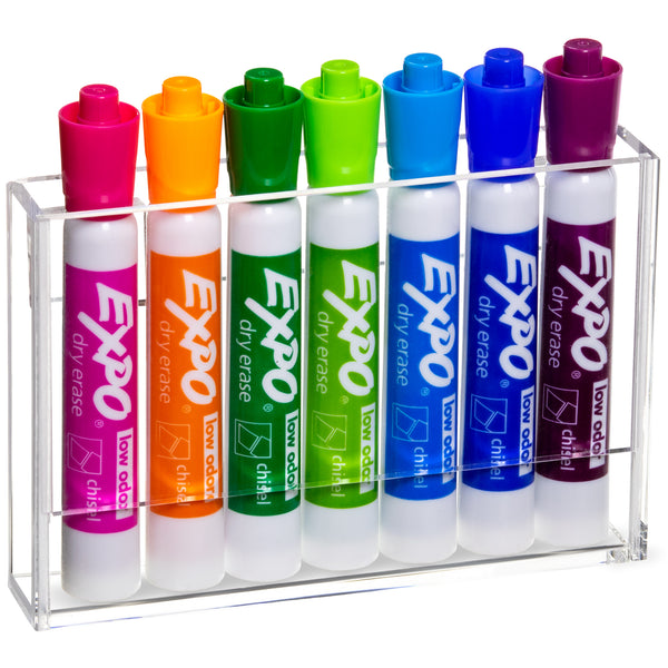 Wall-Mounted Dry-Erase Marker Holder for Classroom or Office