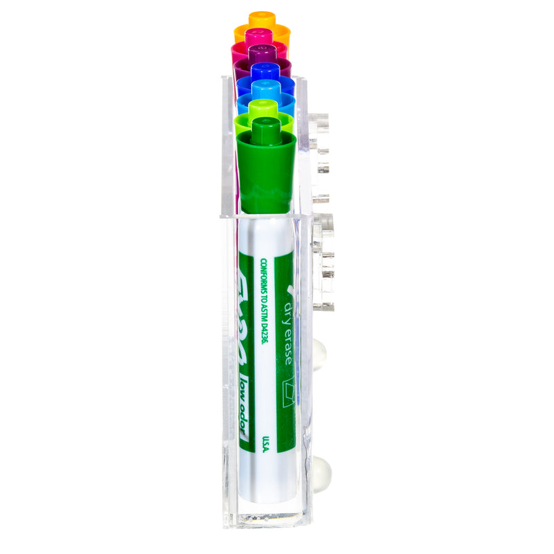 Wall-Mounted Dry-Erase Marker Holder for Classroom or Office