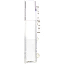 Clear acrylic marker holder mounted on classroom wall