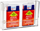 Easy Access Double Auvi-Q Wall Mount Display Case in clear acrylic