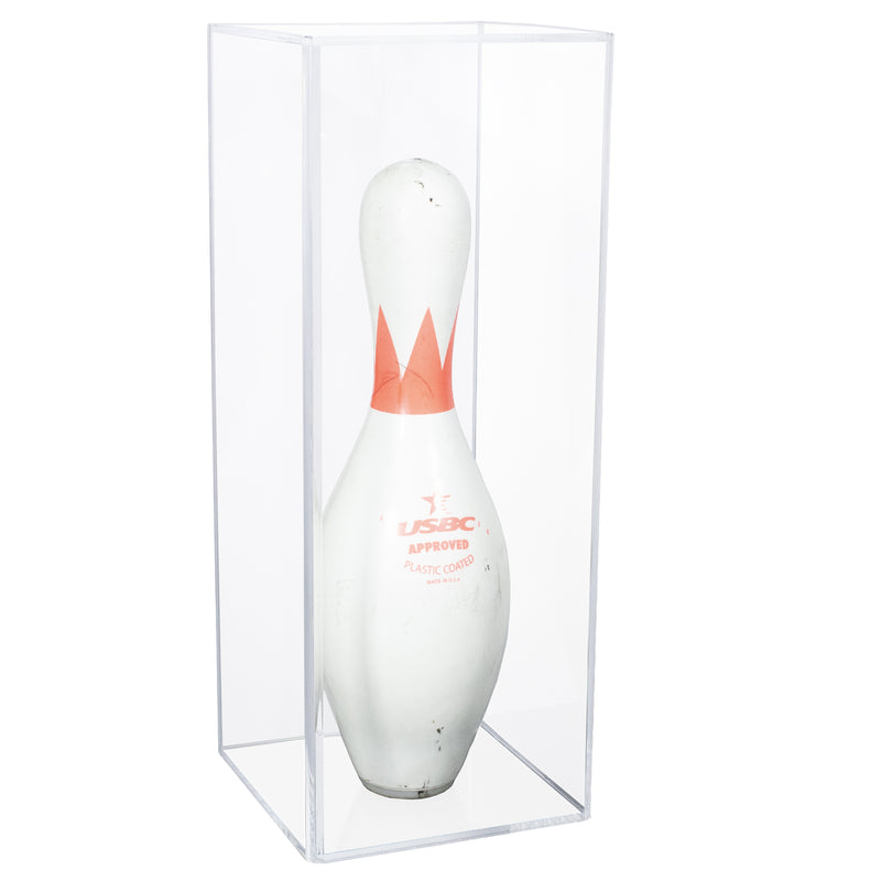 Bowling Pin Display Case with Slide Back with Wall Mount 7" x 7" x 18" (D08/A102)