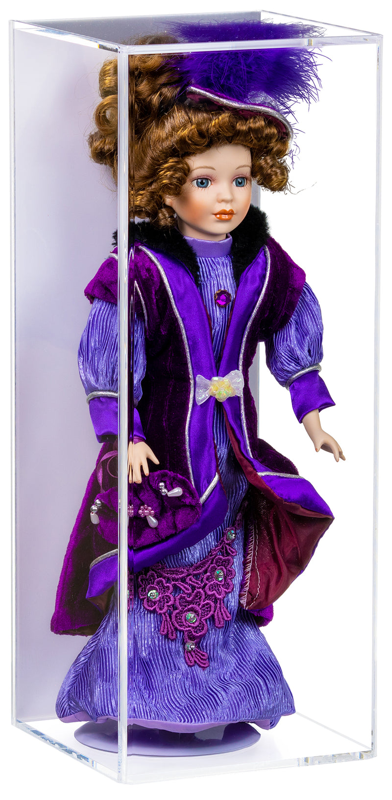  Doll Display Case With White Back