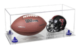 Full-Size Football And Mini Helmet Display Case - Clear (A103/B47)