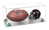 Full-Size Football And Mini Helmet Display Case - Clear (A103/B47)