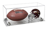 Full-Size Football And Mini Helmet Display Case - Clear (A103/B47)