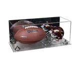 Full-Size Football and Mini Helmet (not Full Size) Display Cases - Mirror No Wall Mounts (A103/B47)