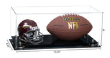 Full-Size Football And Mini Helmet Display Case - Clear (A103/B47)