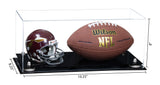 Full-Size Football And Mini Helmet Display Case - Clear (A103/B47)